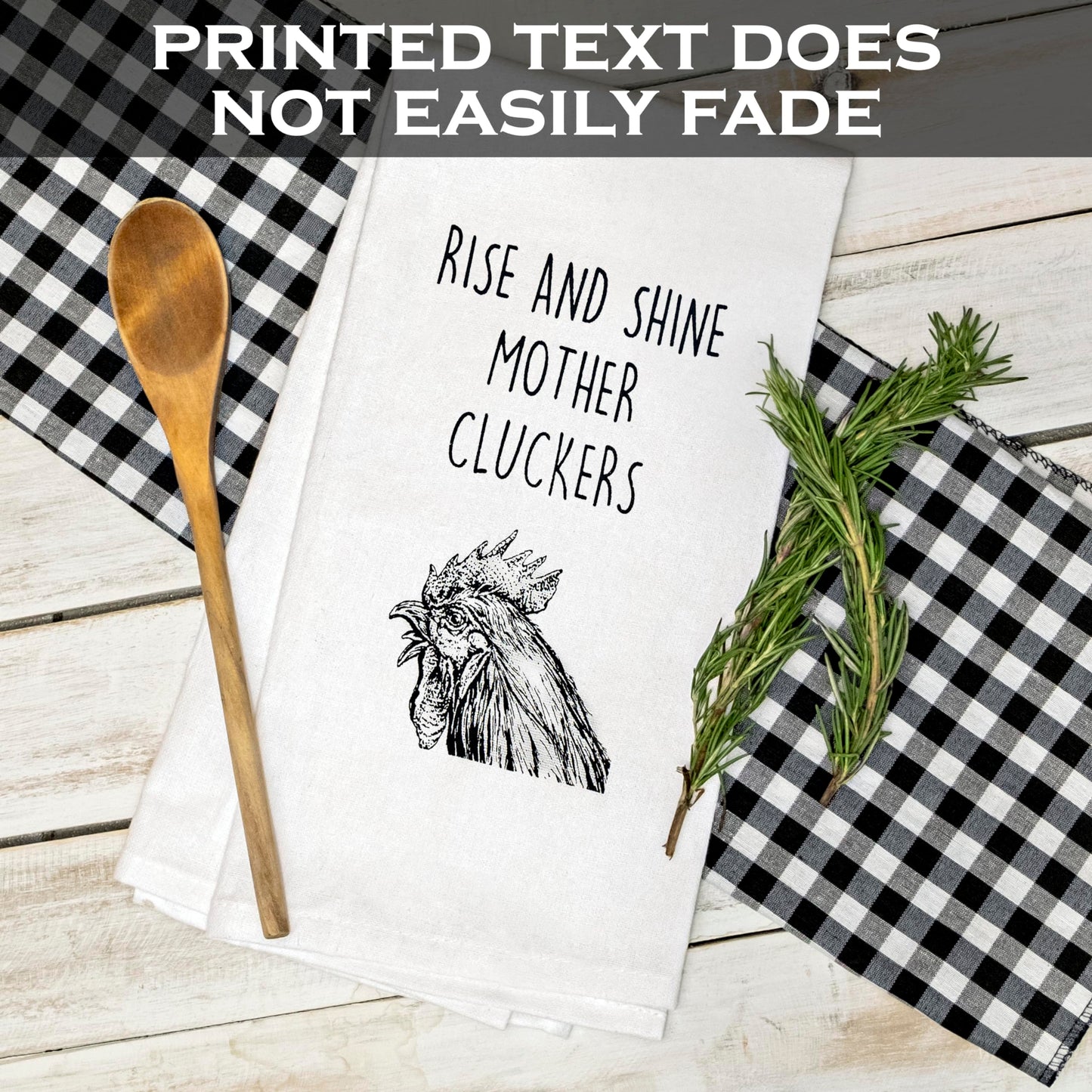 Rise And Shine Mother Cluckers Kitchen Towels 18x24 Inch