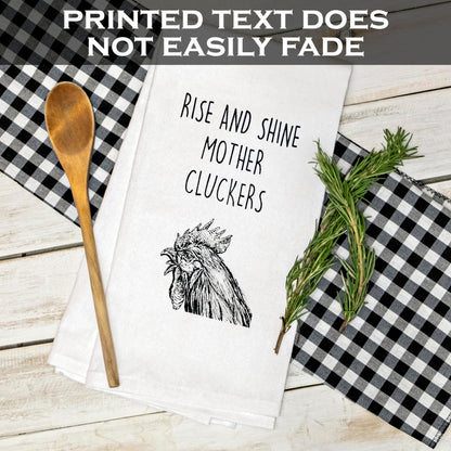 Rise And Shine Mother Cluckers Kitchen Towels 18x24 Inch