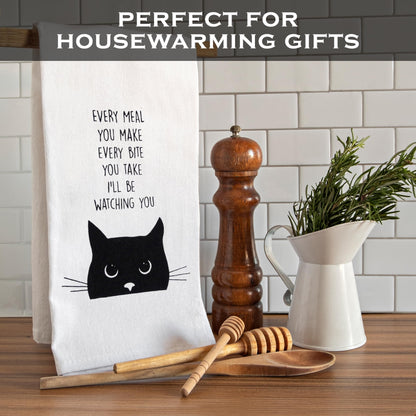 Every Bite You Take, I'll Be Watching You Cat Kitchen Towel 18x24 Inch