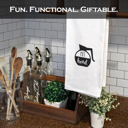 Pot Head Funny Kitchen Towel 18x24 Inch