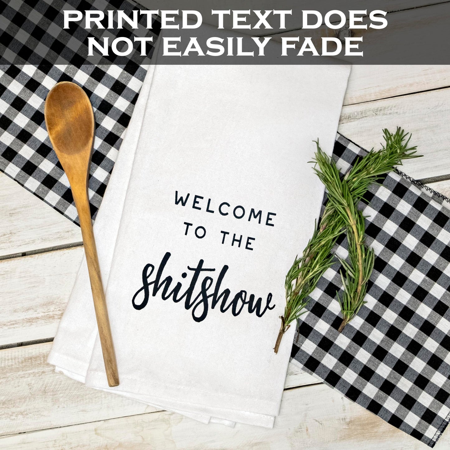 Welcome To The Shit Show  Funny Kitchen Towel 18x24 Inch