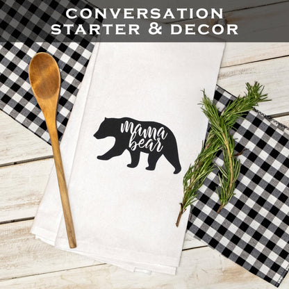 Mama Bear Grandma Kitchen Towel 18x24 Inch, Grandma Dish Towel