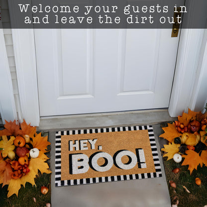 Hey Boo Door Fall Coir Mat 30x17 Inch