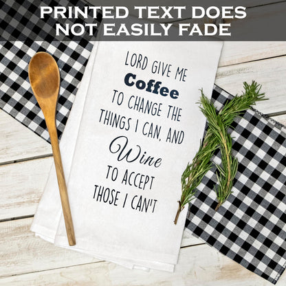 Lord Give Me Coffee to Change The Things I Can Towel 18x24 Inch