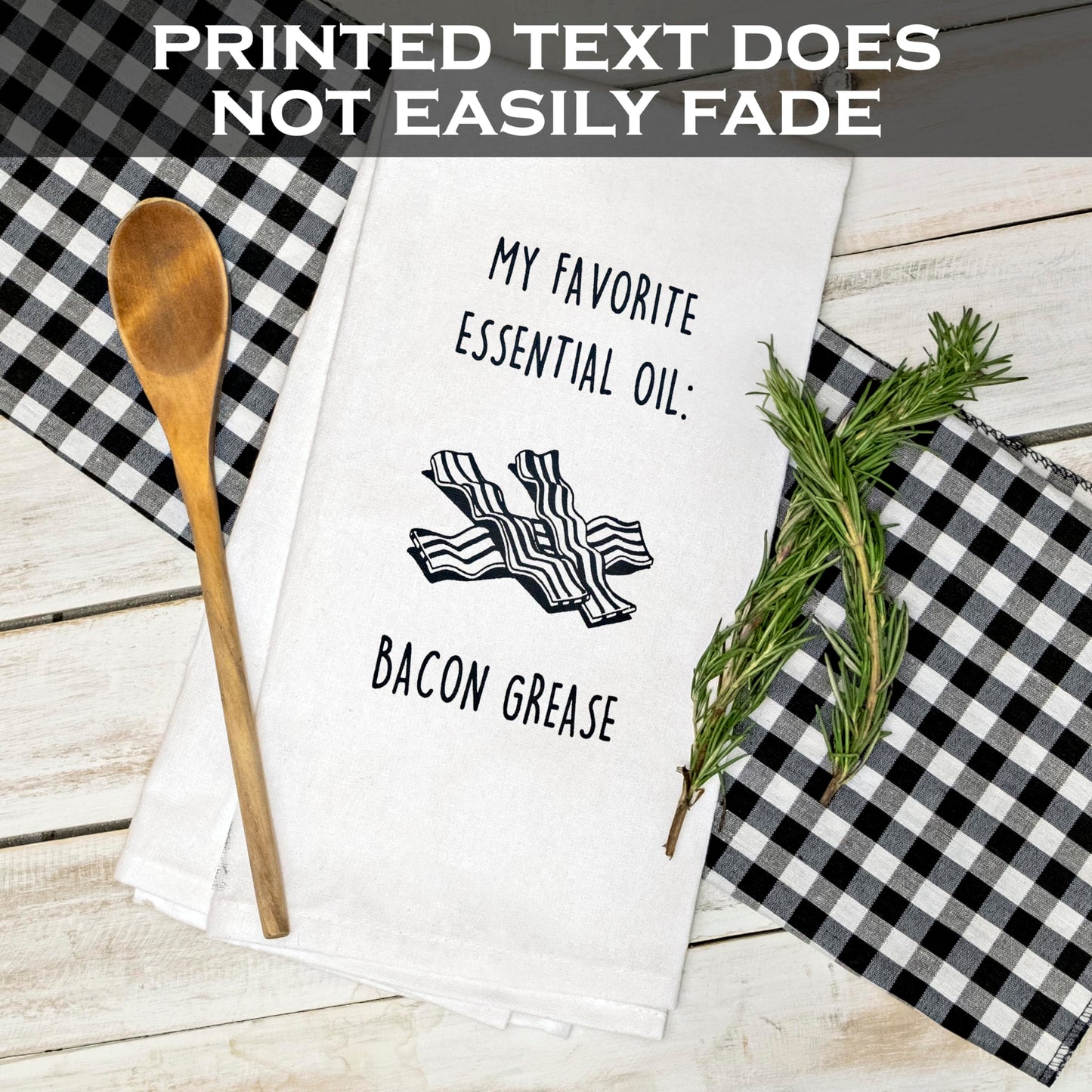 My Favorite Essential Oil: Bacon Grease Towel 18x24 Inch Funny Kitchen Towel