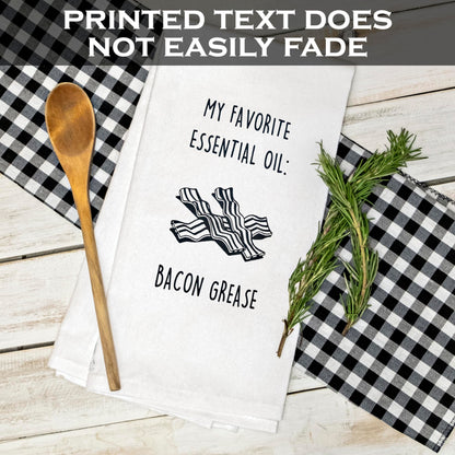 My Favorite Essential Oil: Bacon Grease Towel 18x24 Inch Funny Kitchen Towel