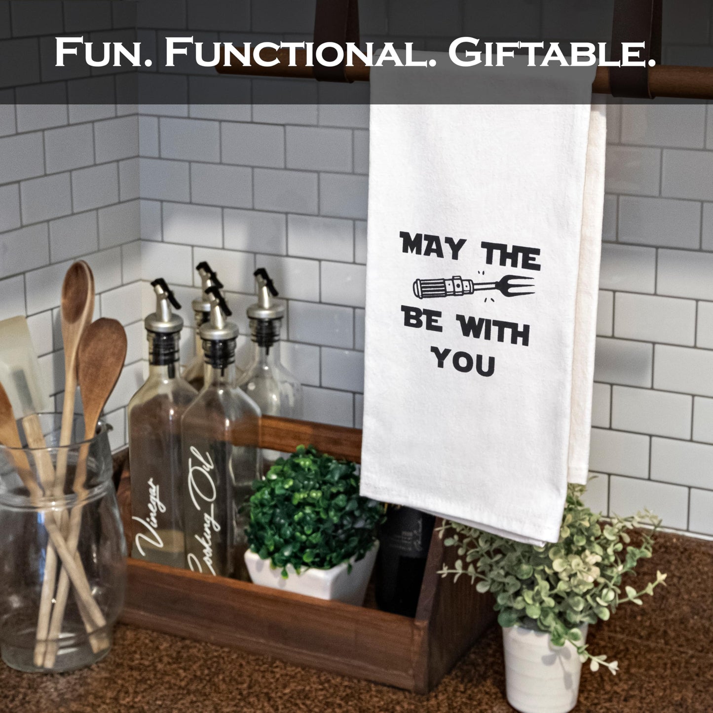 May the Fork Be with You Kitchen Towel 18x24 Inch