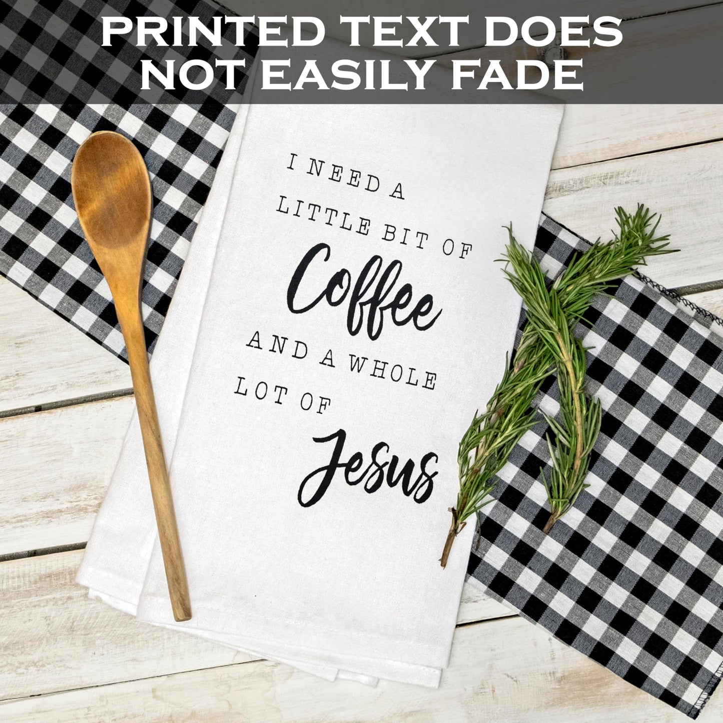 I Need A Little Bit Of Coffee Jesus Kitchen Towel - 18x24 Inch
