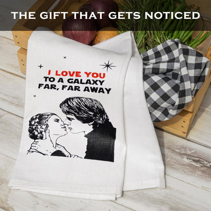 I Love You to a Galaxy Far, Far Away Kitchen Towel 18x24 Inch