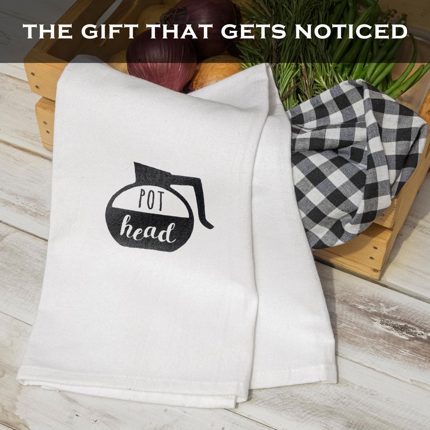 Pot Head Funny Kitchen Towel 18x24 Inch