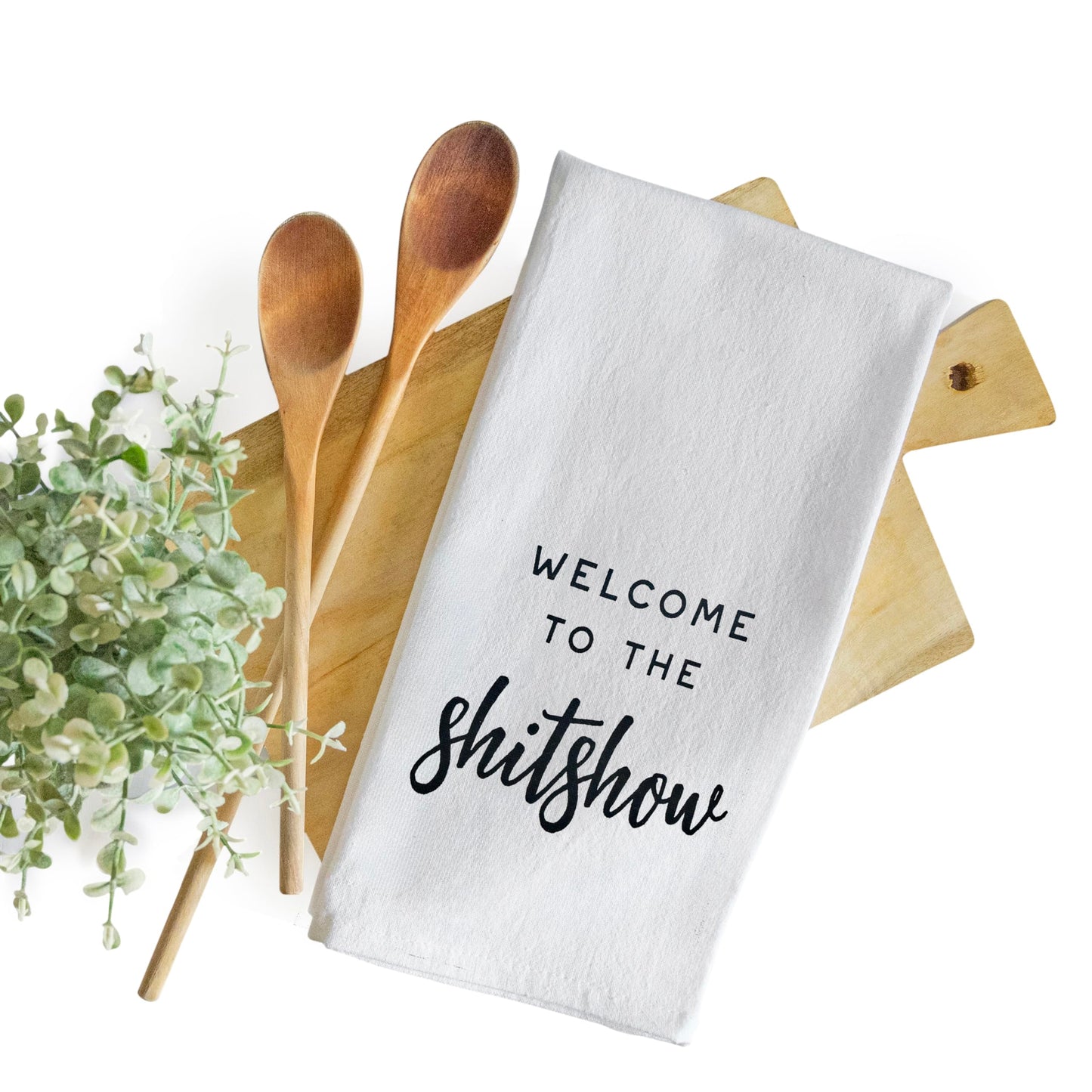 Welcome To The Shit Show  Funny Kitchen Towel 18x24 Inch