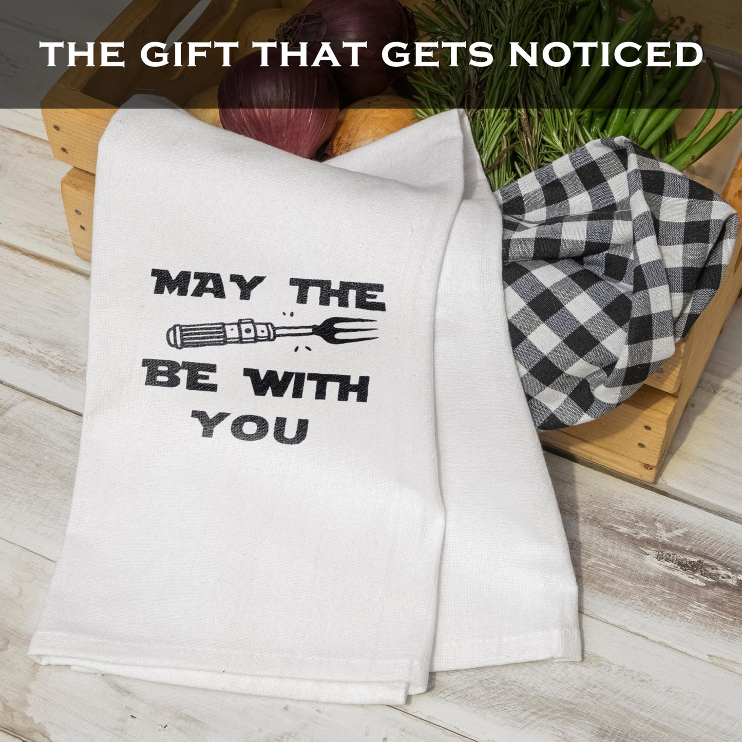 May the Fork Be with You Kitchen Towel 18x24 Inch
