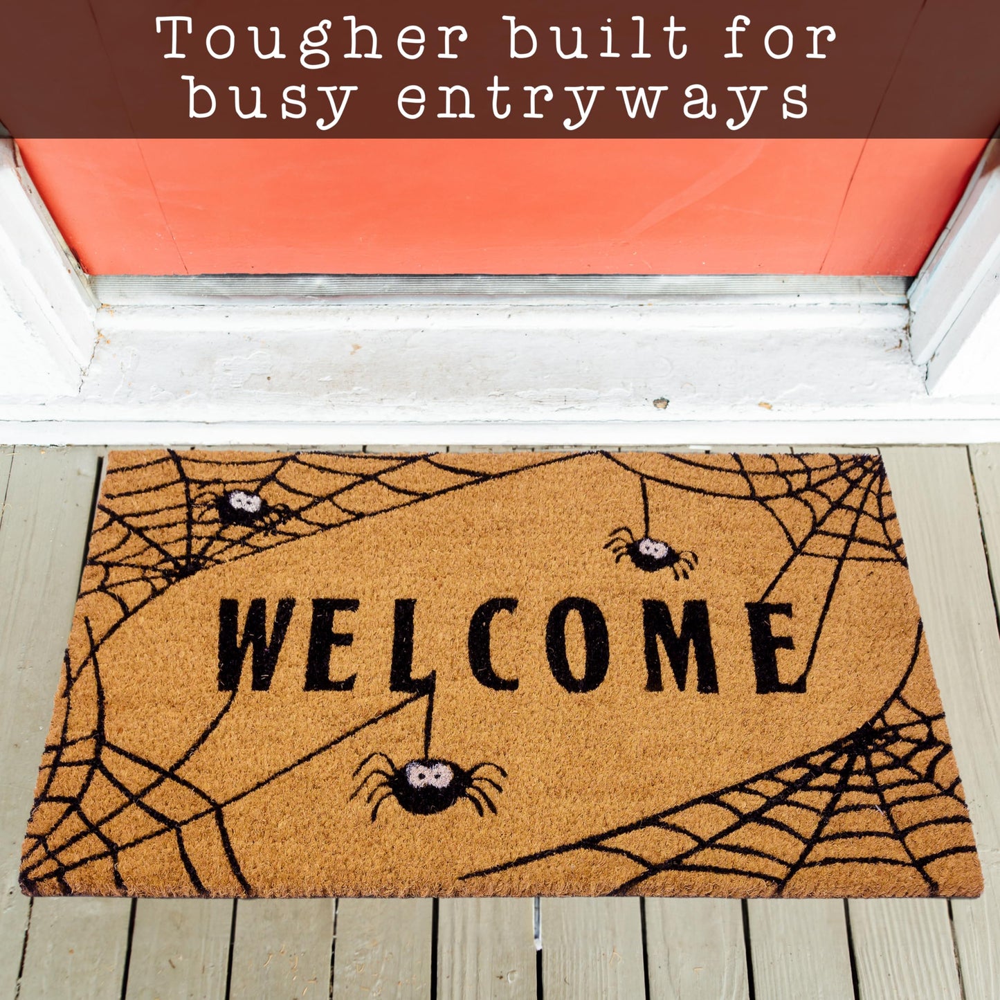 Spiderweb Fall Doormat 30x17 Inch