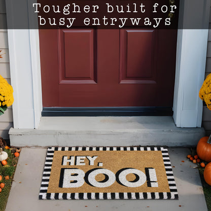 Hey Boo Door Fall Coir Mat 30x17 Inch