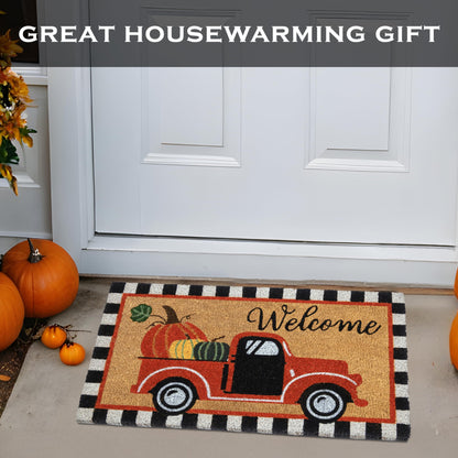 Welcome Fall Truck Door Mat 30x17 Inch