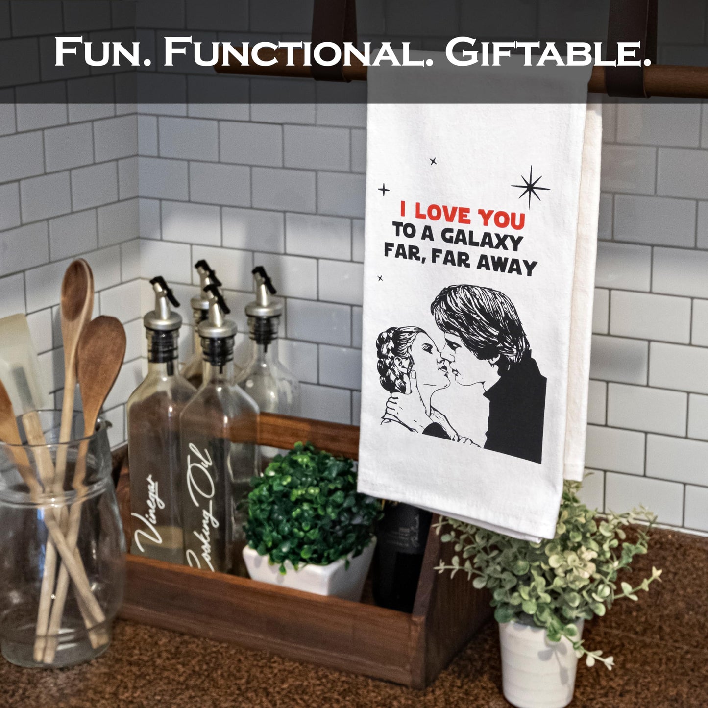 I Love You to a Galaxy Far, Far Away Kitchen Towel 18x24 Inch