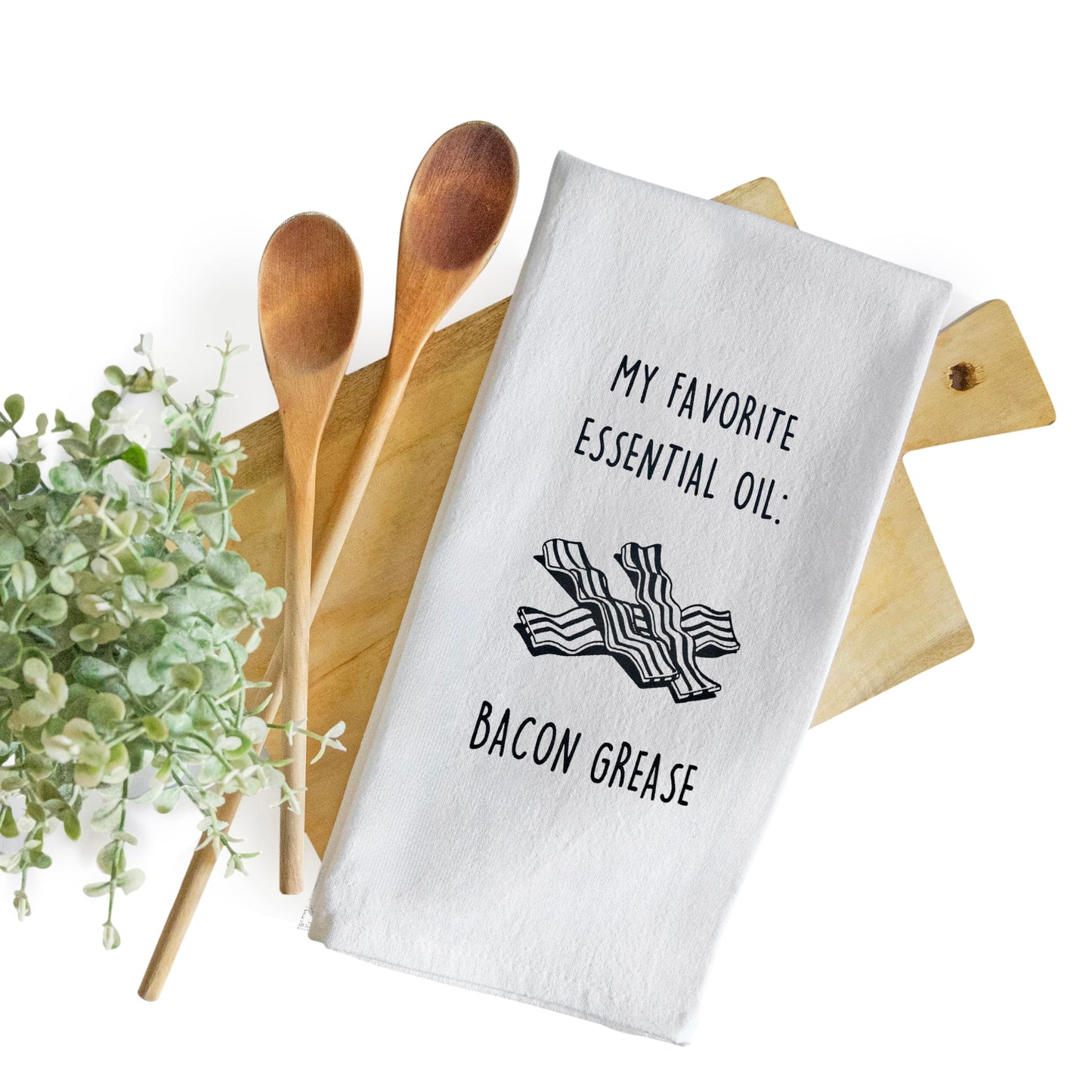 My Favorite Essential Oil: Bacon Grease Towel 18x24 Inch Funny Kitchen Towel