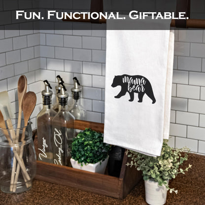 Mama Bear Grandma Kitchen Towel 18x24 Inch, Grandma Dish Towel