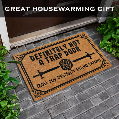 Not a Trap Door Coir Doormat Outdoor 30x17 Inch