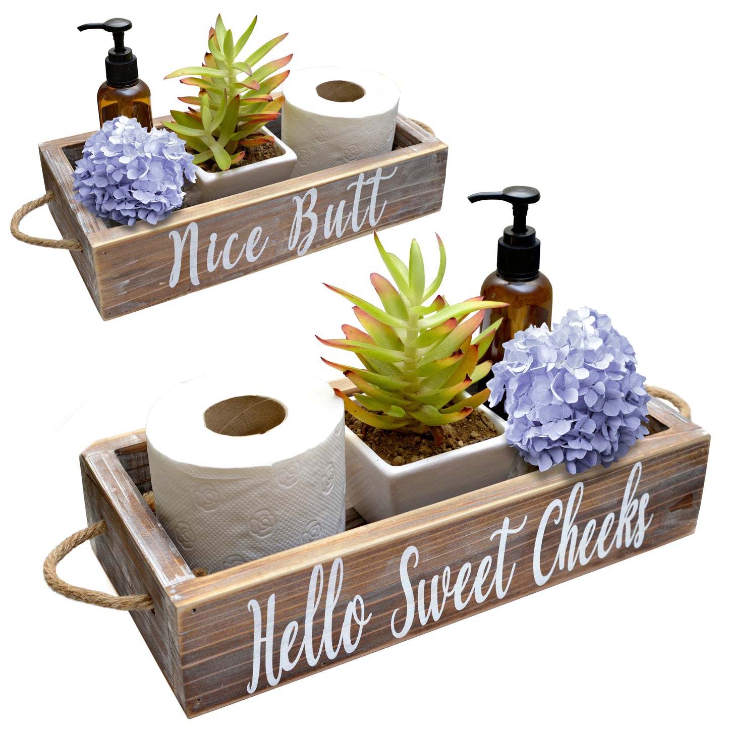 Nice Butt Bathroom Decor Box, 2 Sides - Funny Gift