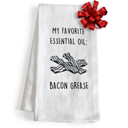 My Favorite Essential Oil: Bacon Grease Towel 18x24 Inch Funny Kitchen Towel