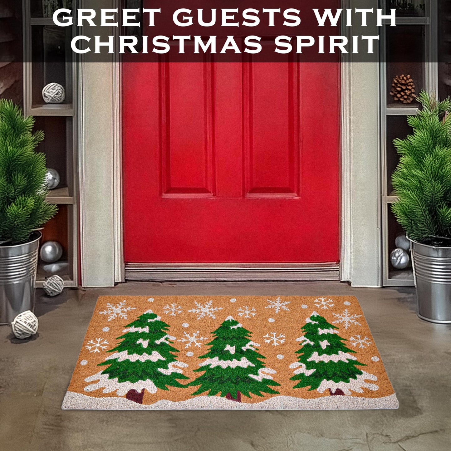 Christmas Tree Door Mat 30x17 Inch