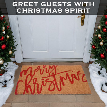 Merry Christmas Door Mat 30x17 Inch