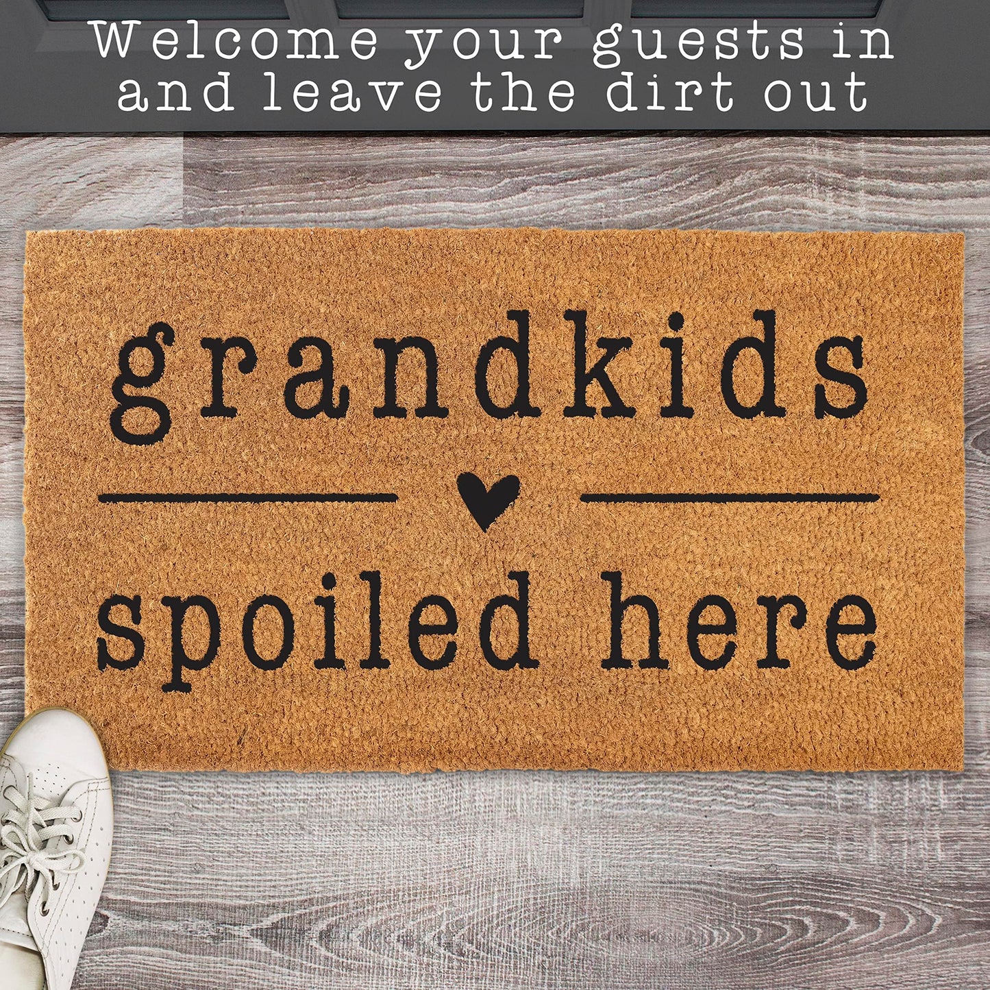 Grandkids Spoiled Here Doormat 30x17 Inch