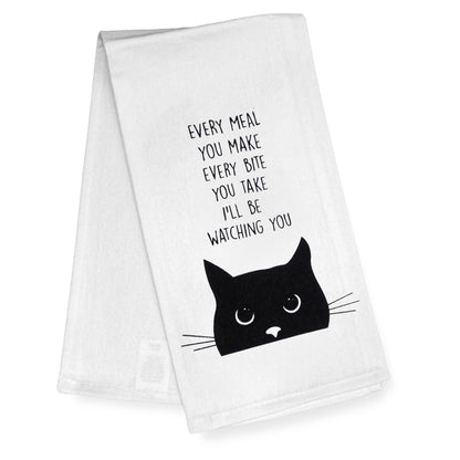 Every Bite You Take, I'll Be Watching You Cat Kitchen Towel 18x24 Inch
