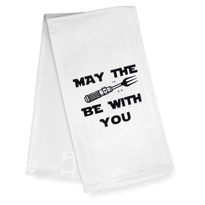 May the Fork Be with You Kitchen Towel 18x24 Inch
