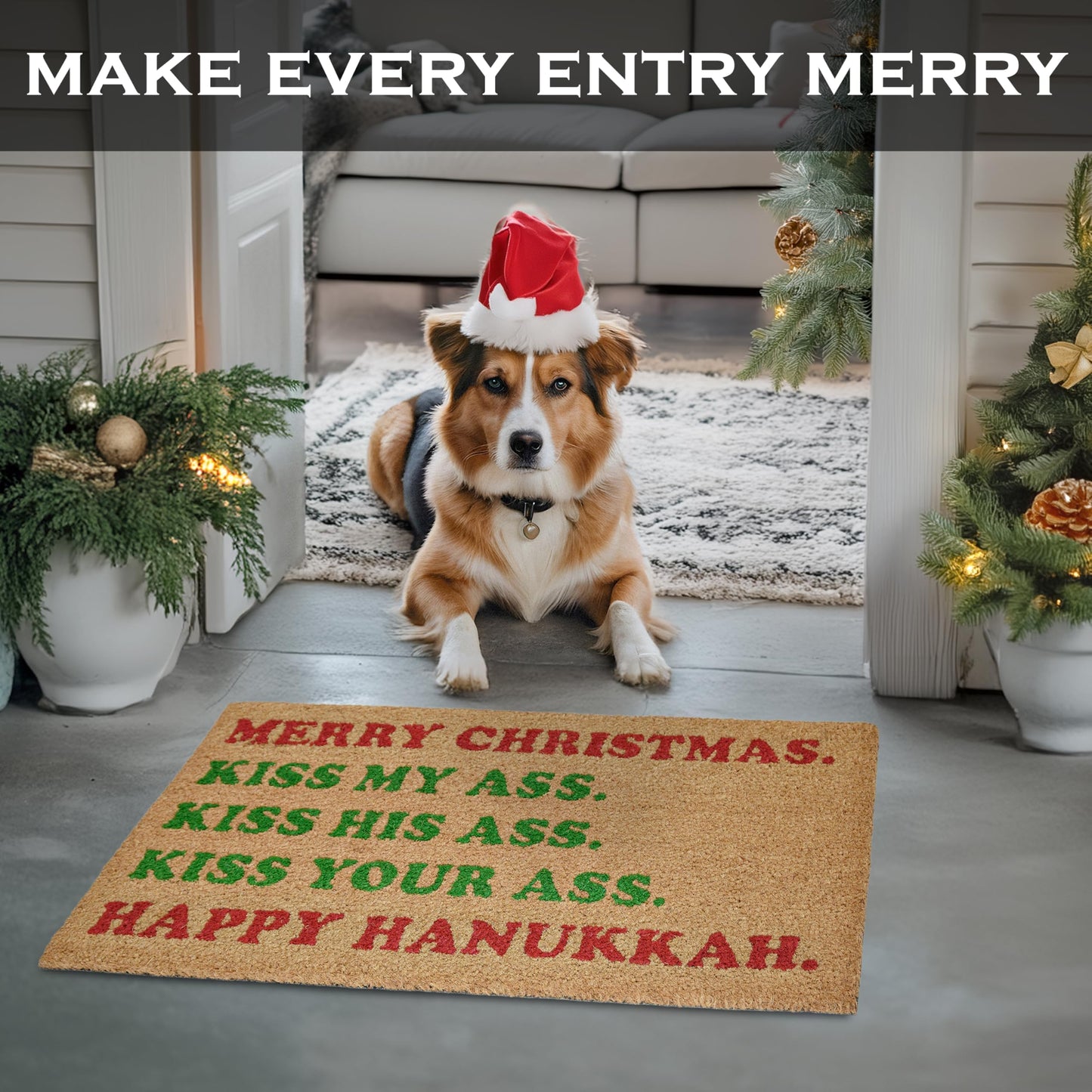Vacation Funny Christmas Door Mat 30x17 Inch
