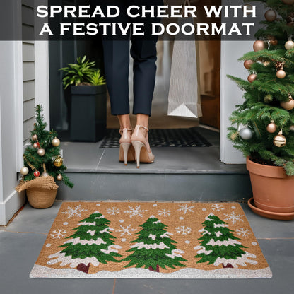Christmas Tree Door Mat 30x17 Inch