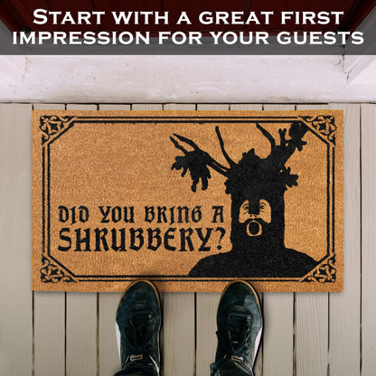Did You Bring a Shrubbery Monty Door Mat 30x17 Inch