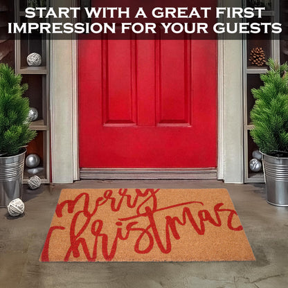 Merry Christmas Door Mat 30x17 Inch