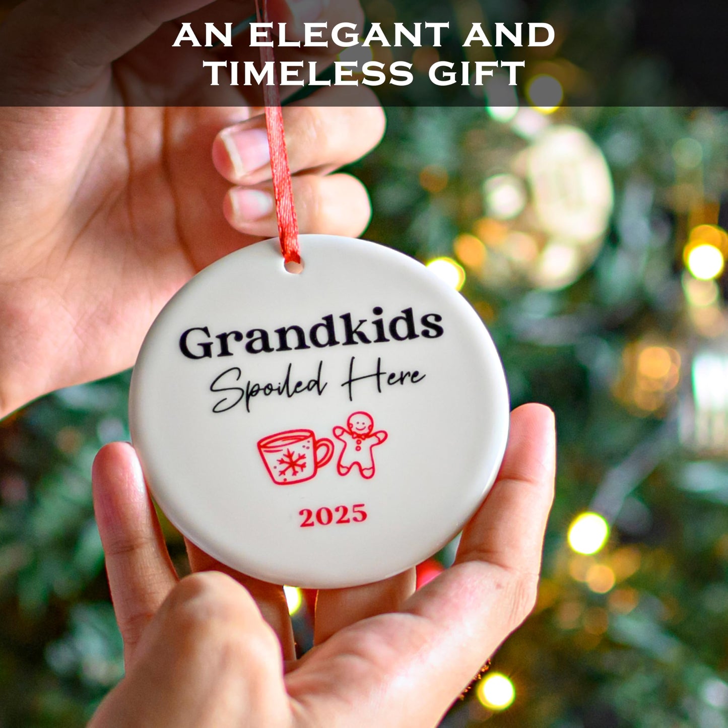 Grandkids Spoiled Here Ornament 3 Inch