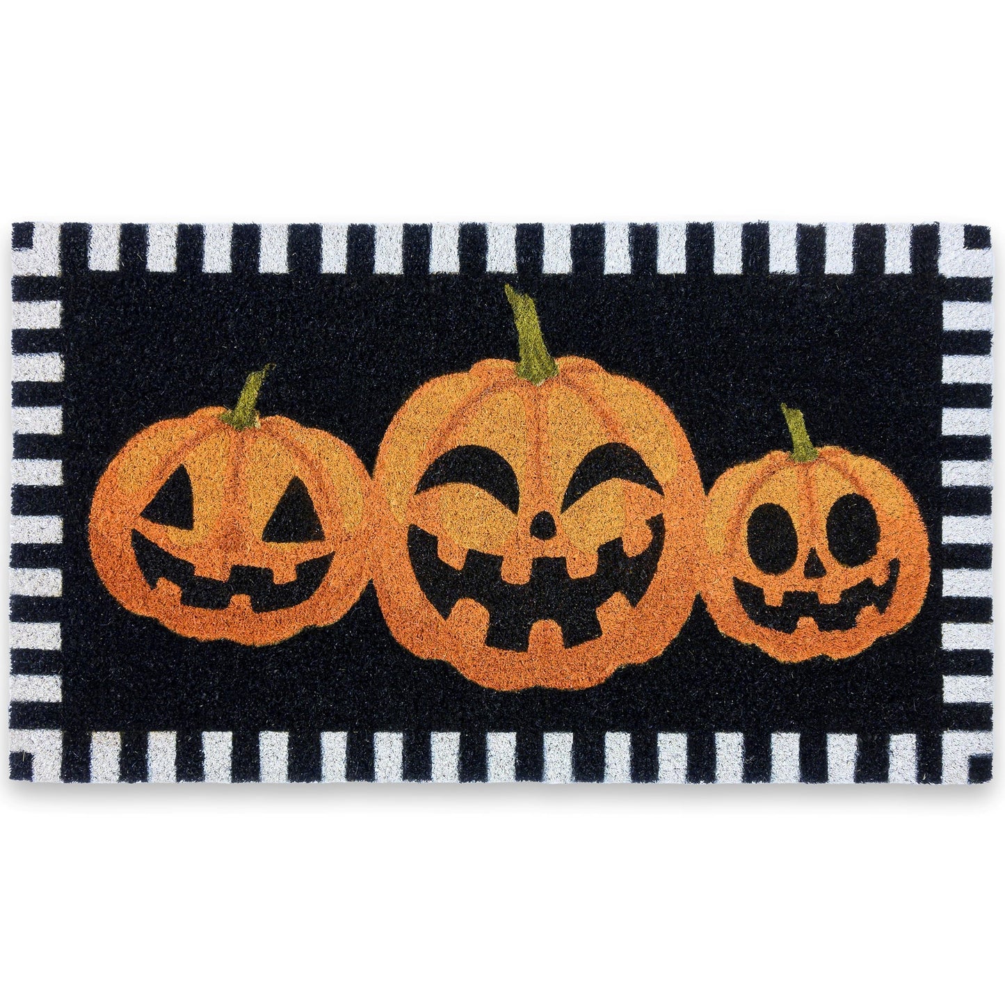 Halloween Pumpkin-themed Coir Door Mat 30x17 Inch