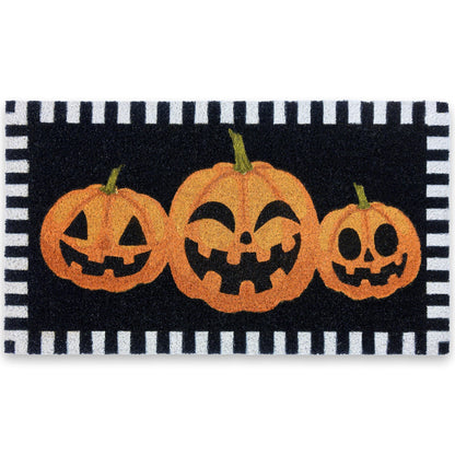 Halloween Pumpkin-themed Coir Door Mat 30x17 Inch