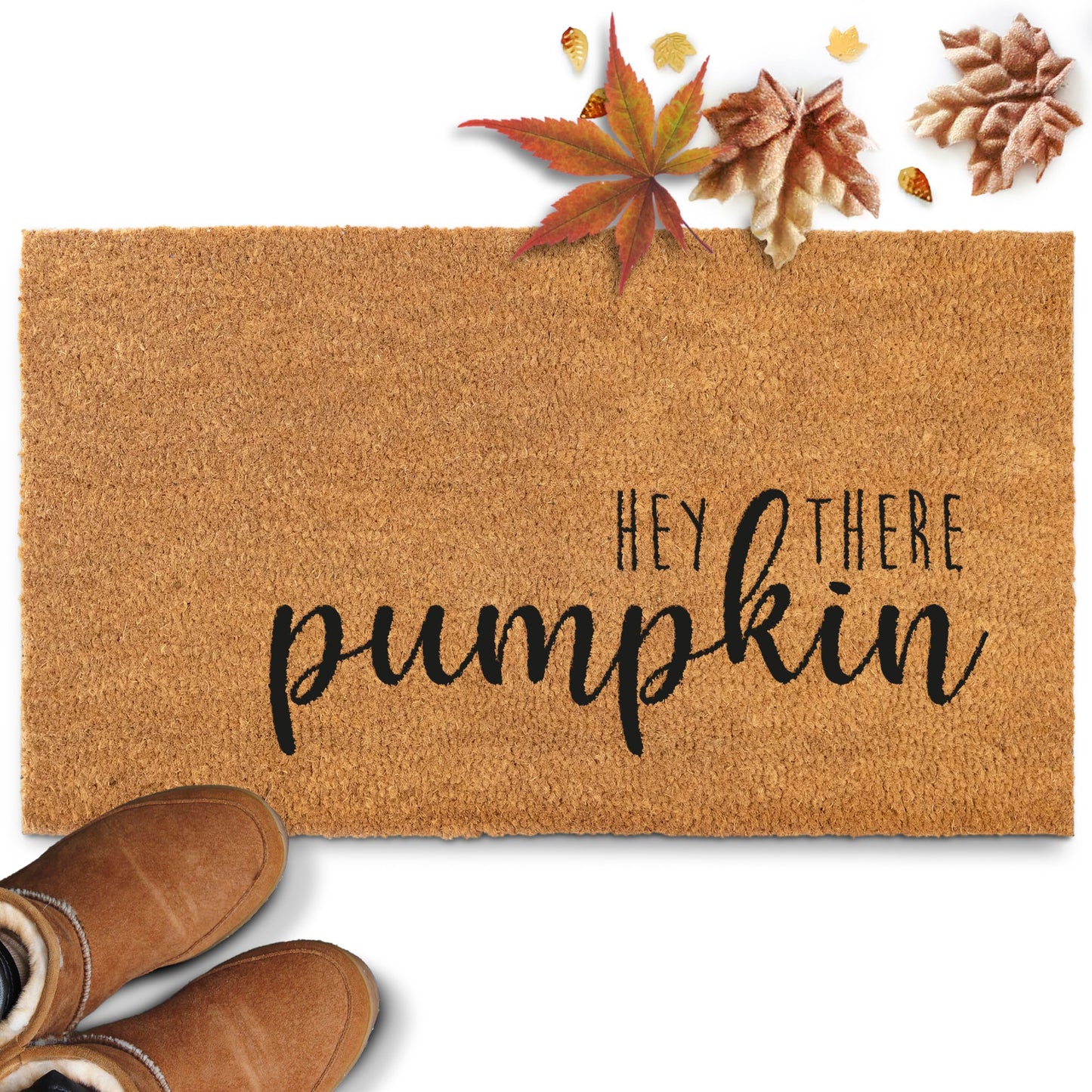Halloween Pumpkin-themed Coir Door Mat 30x17 Inch
