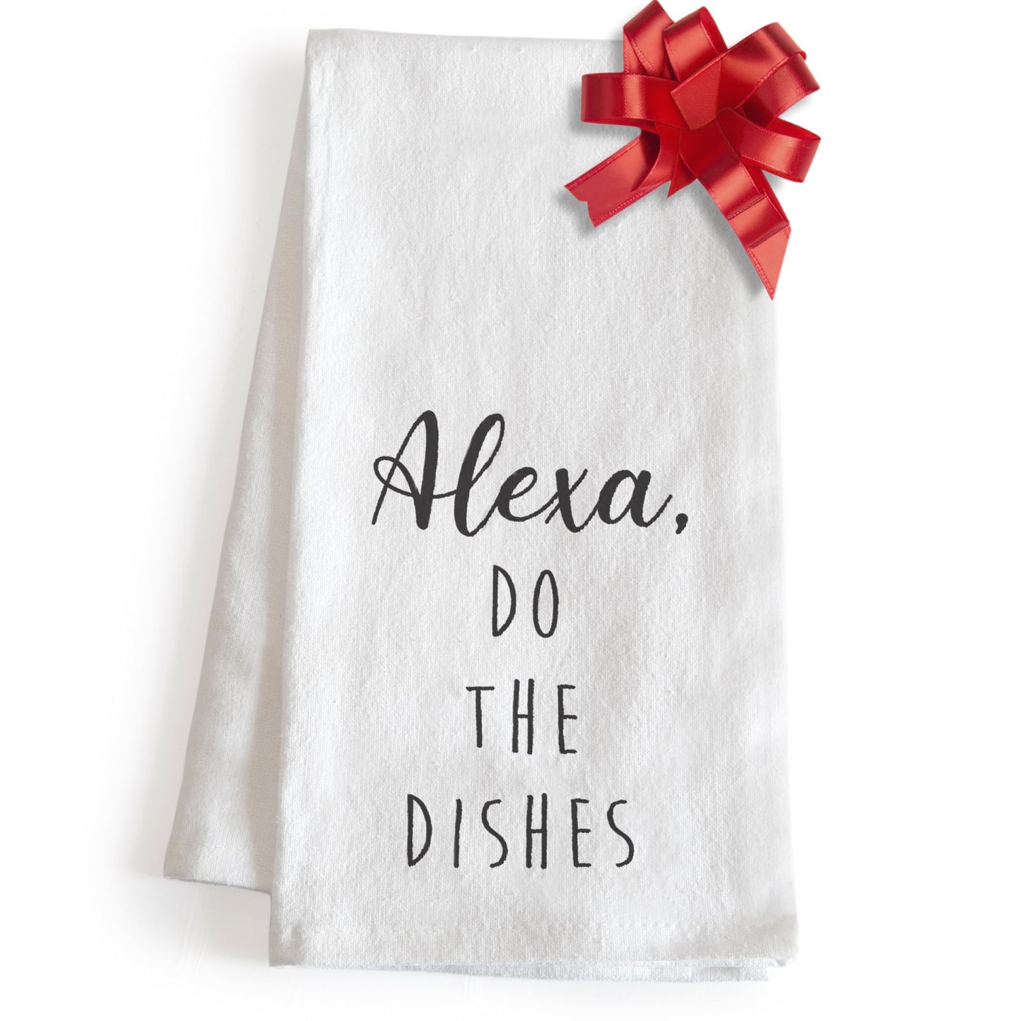 Alexa Do the Dishes Towel 18x24 Inch, Funny Saying Kitchen Towel