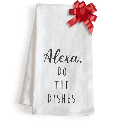Alexa Do the Dishes Towel 18x24 Inch, Funny Saying Kitchen Towel
