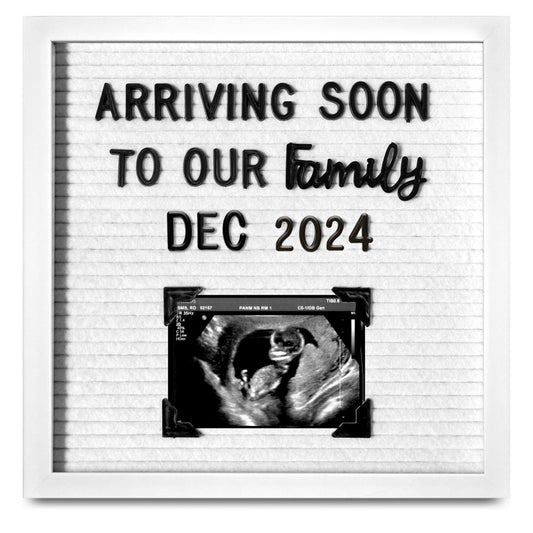 All White Felt Letter Board Precut 10x10 Inch