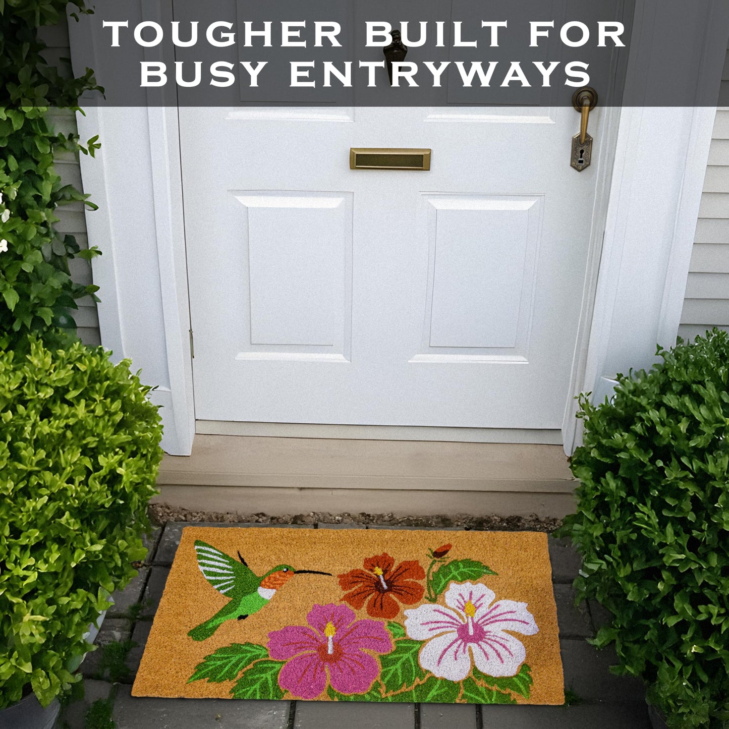 Hummingbird Coir Door Mat 30x17 Inch