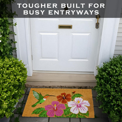 Hummingbird Coir Door Mat 30x17 Inch