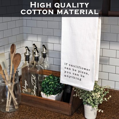 18x24" Funny Kitchen Towels with Saying, Cotton Tea Towels