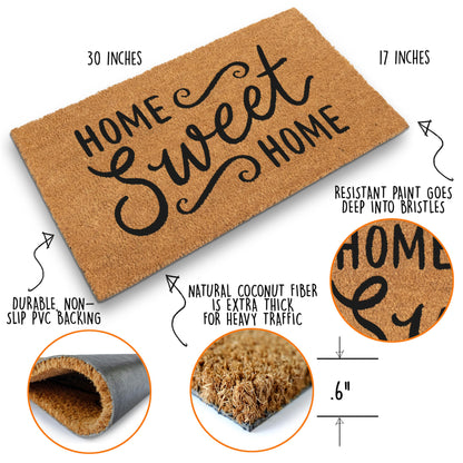 Coir Mat Home Sweet Home 30"x17"