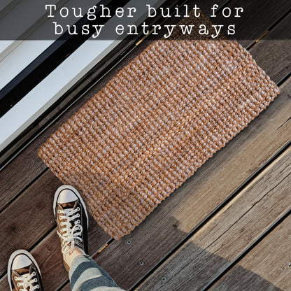 Jute Doormat 30x17 Inch, Braided Doormat, Jute Outdoor Mat, Natural Jute Rug