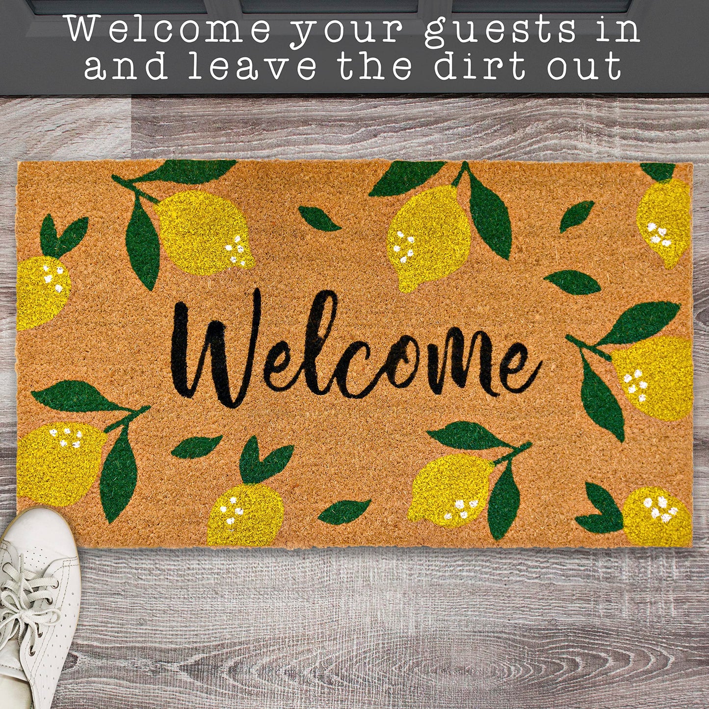Lemons Coir Doormat Outdoor 30x17 Inch