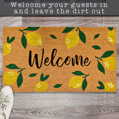 Lemons Coir Doormat Outdoor 30x17 Inch