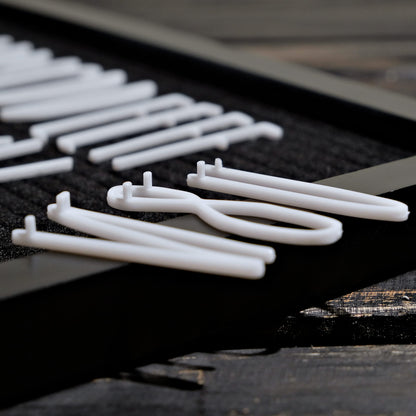 12x17 Black Frame Letterboard with White Skinny Font