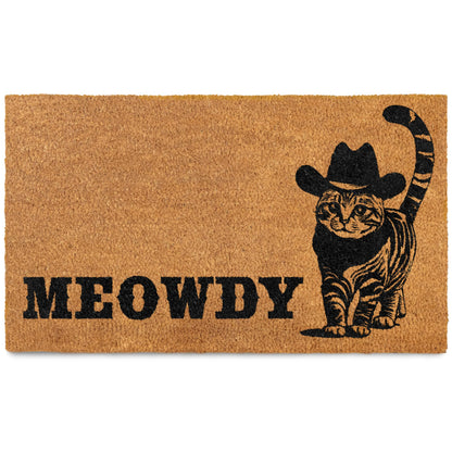 Meowdy Coir Doormat 30x17 Inch, Cat-lover Gift Cat-themed Doormats
